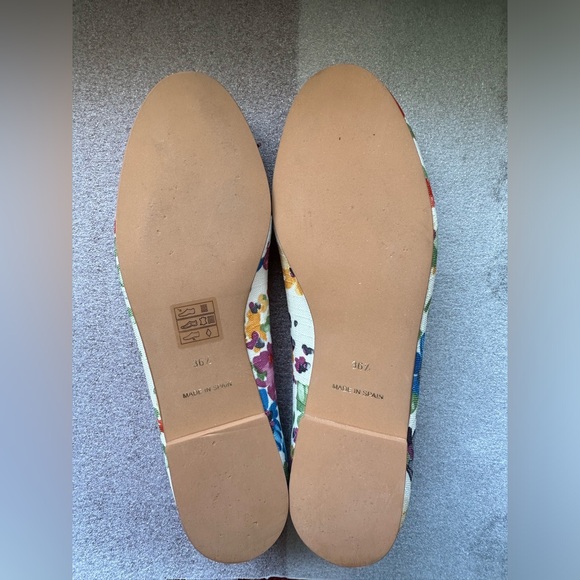French Sole Floral Ballet Flat in Canvas * Like NEW * in US 6/36.5 Made in Spain - Picture 9 of 10